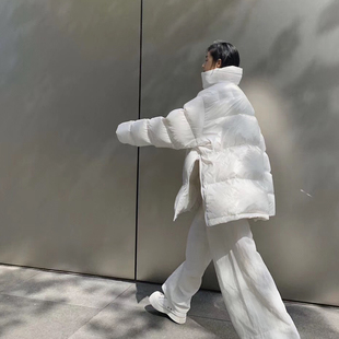 宽松百搭洋气时尚 韩国大东门韩版 潮 2019新款 白鸭绒羽绒服女中长款