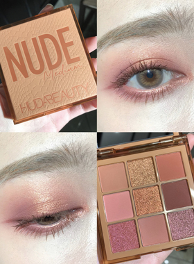 HUDABEAUTY nude 玫瑰沙漠盘九宫格新品眼影盘medium/linght/rich