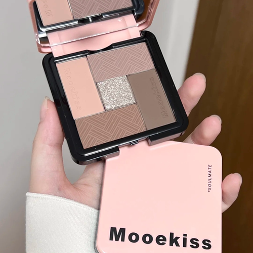 小香warm平替！现货Mooekiss木柯诗五色眼影盘大地色高光修容一体