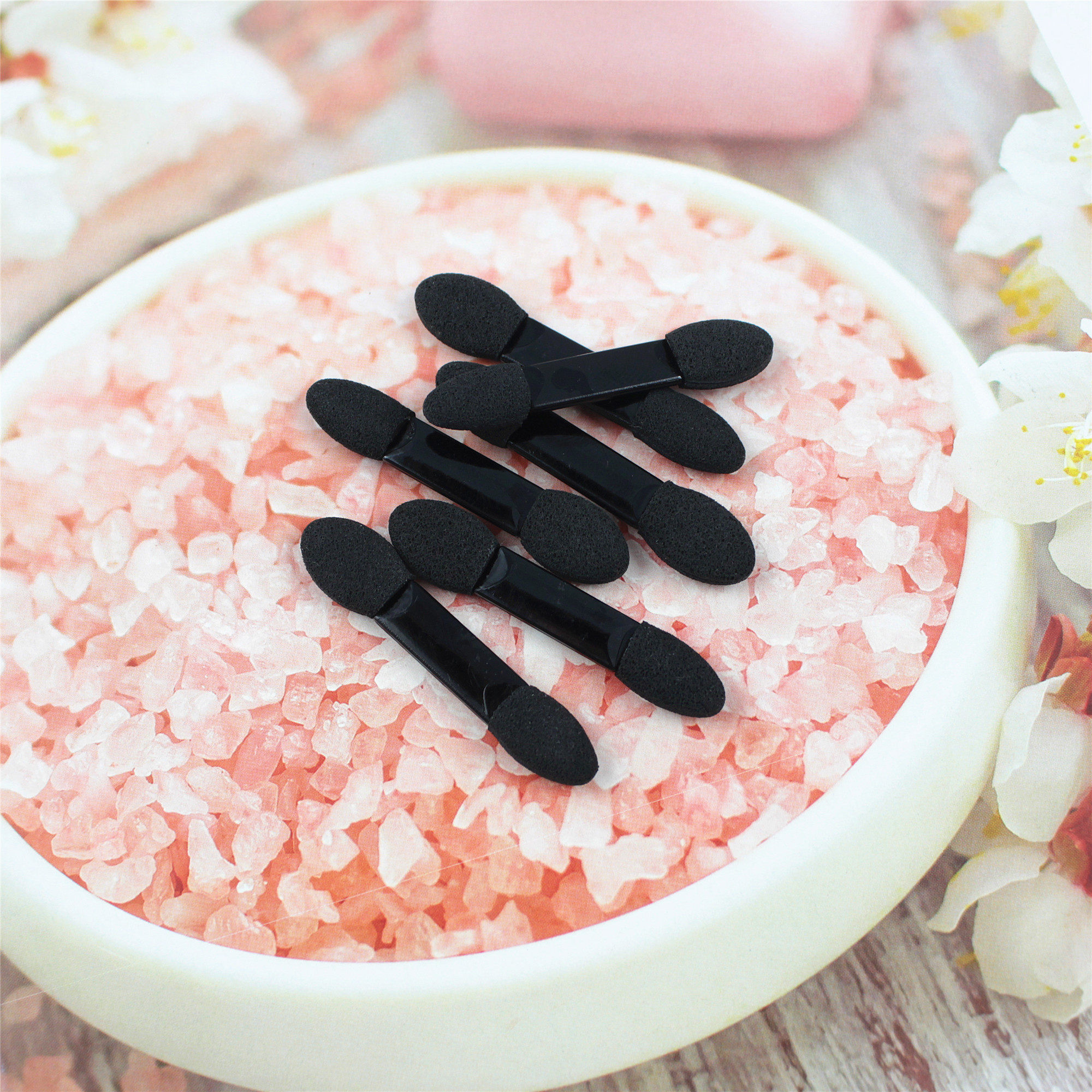 六只装双头海绵眼影棒眼影刷便携迷你眼部化妆刷遮瑕海绵棒平价