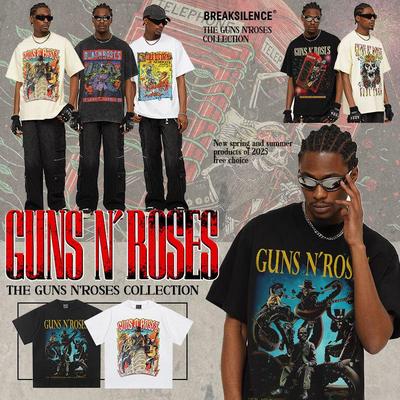 新款枪花乐队摇滚短袖T恤