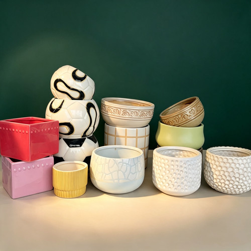 孤品一物一拍/样品货陶瓷花盆庭院家居装饰玄关陶器绿植盆栽