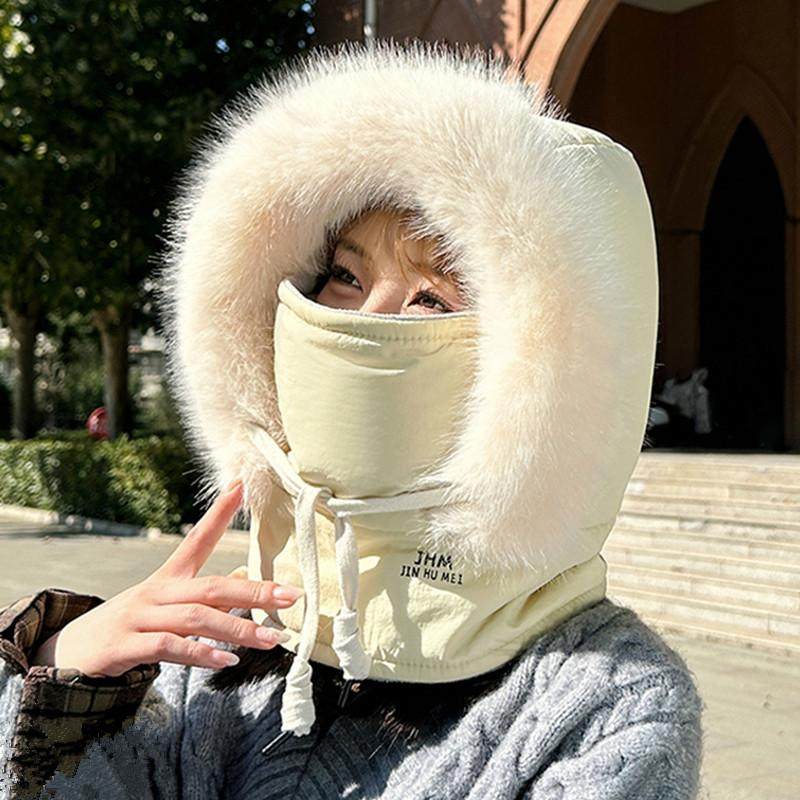帽子女冬季围脖一体男加绒加厚防风防寒骑行骑车护耳面罩保暖神器