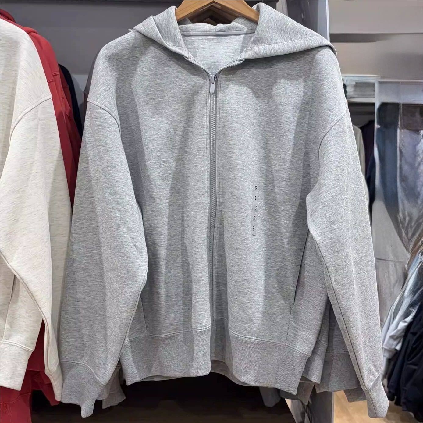 男装女装宽松休闲慵懒风连帽拉链卫衣女宽松运动开衫外套485735
