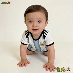 27足球服爬行服 宝宝短袖爬服 婴儿夏季连体衣 包屁衣0-18个月