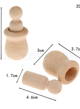 木制色diy涂鸦家居装饰摆件 创意手绘木偶套人 玩偶拍摄道具