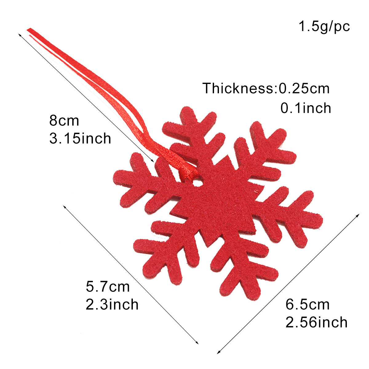 毛毡布工艺品创意红色无纺布圣诞树DIY挂件家居装饰酒店派对节日