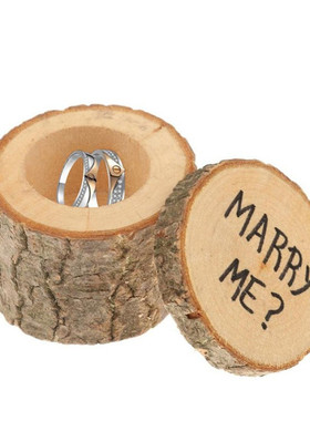 木制戒指盒印字松木片结婚礼品庆祝节日派对diy木质工艺品140201