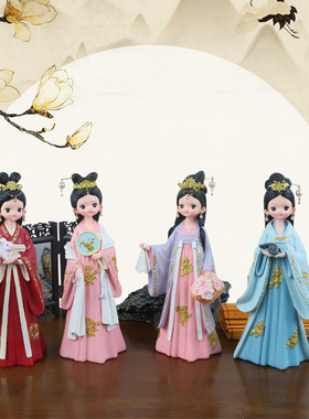 汉服古风女孩摆件颜如玉家居创意可爱工艺品装饰送闺蜜礼物批发