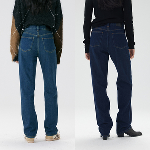 百搭长裤 NO93加绒加厚501直筒裤 新款 女高腰宽松2025冬季 子 牛仔裤