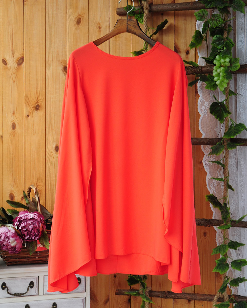 A外贸出口原单 大牌气质名媛风披肩款无袖宽松雪纺衫