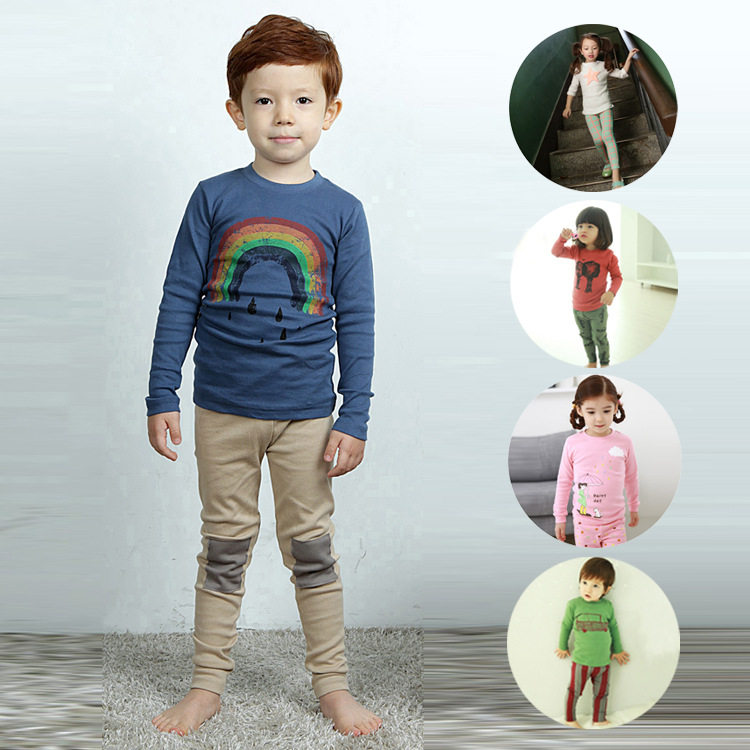 男宝宝家居服套装春秋季Q7中大童女纯棉秋衣秋裤内衣裤儿童两件套