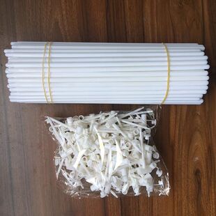 地推手拿式风车杆户外悬挂包胶钢丝绳塑料配件固定卡扣实心空心杆