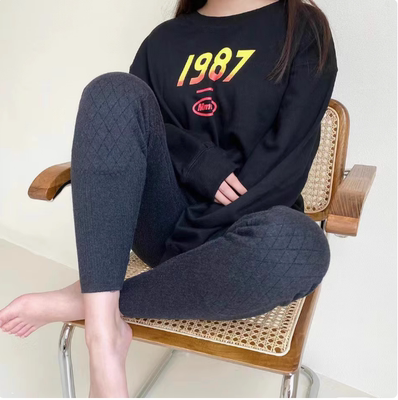 高质量版秋冬季男女士高腰护腰护膝加厚保暖羊毛抗寒羊绒棉裤