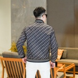 2025年新款印花立领休闲夹克JK9270P145镂空真模，男装夹克，电商A023