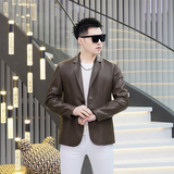 2026年新款男士修身PU西装大码西服钱塘3019X6728P160真模，男装西服，电商A023