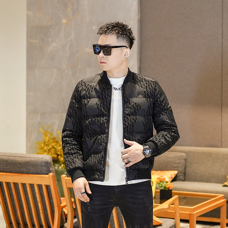 Y9888P2902025高端冬季90%白鸭绒圆领植绒羽绒服真模，男装羽绒服，电商A023