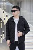 2025年新款植绒连帽休闲夹克钱塘3019-JK9088P145真模黑色，男装夹克，电商A023