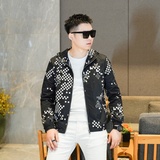 商标已注册2025年新款印花连帽休闲夹克JK9268P140真模，男装夹克，电商A023