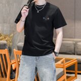商标已注册2026年新款微阔短袖T恤钱塘3019TX3111P75真模，男装T恤，电商A023