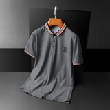 2024年新款短袖POLO衫钱塘30192027P65平铺，男装Polo衫，电商A023