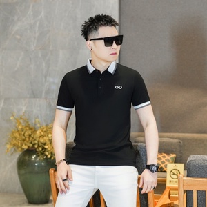 商标已注册2026年新款短袖POLO衫 3019-PL3022 P55 真模 黑色，男装T恤，电商A023