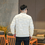 Y9828P3102025高端冬季90%白鸭绒暗花针织领羽绒服真355，男装羽绒服，电商A023