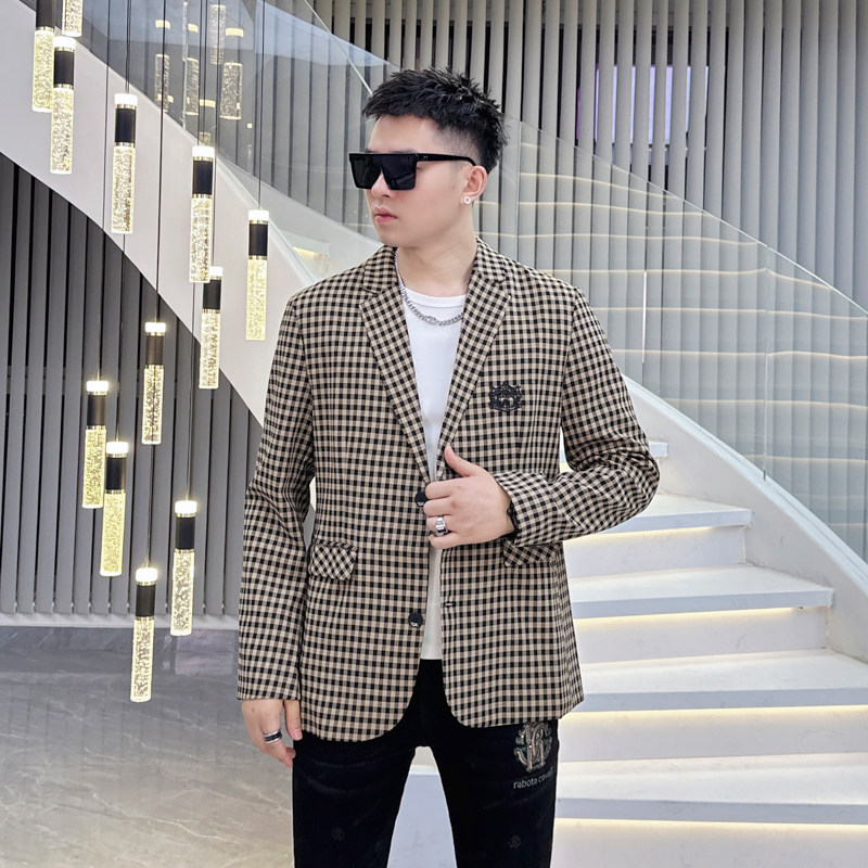 2026年男士大码西服高端便西钱塘3019X6680P175真模深卡其色，男装西服，电商A023