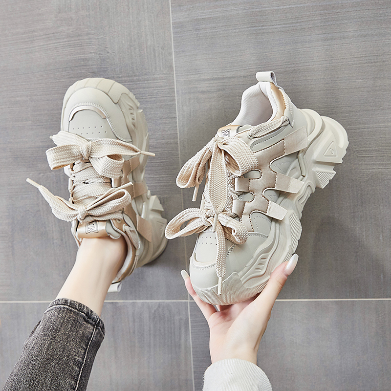 巴黎炸街老爹鞋女2024秋季新款显脚小超火显瘦厚底增高休闲运动鞋