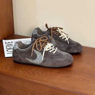 复古德训鞋女款2025新款秋冬季爆款时尚气质百搭阿甘运动休闲鞋子