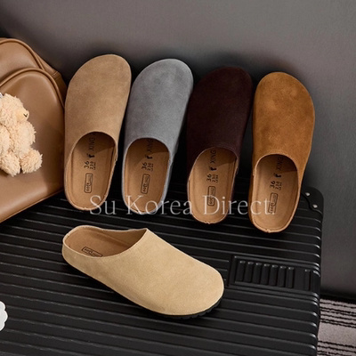 包头半拖真皮软皮平底拖鞋勃肯鞋