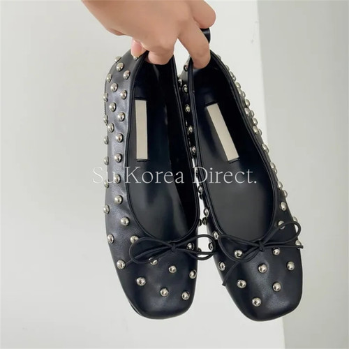 韩国小众铆钉玛丽珍鞋女