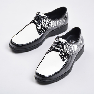 非零旦斯Popping鞋 男ins潮真皮高级感小众 子Locking街舞亮面皮鞋