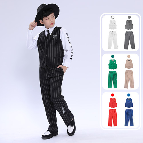 少儿popping演出服机械舞男