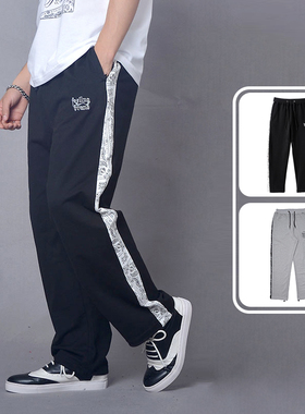 西海岸腰果花oversize裤子束脚卫裤男潮牌popping宽松潮流百搭