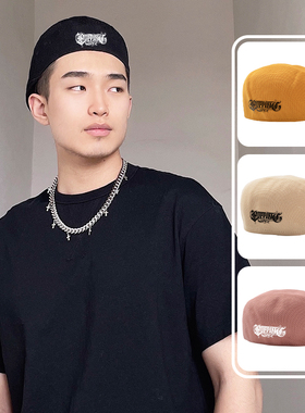 原创popping嘻哈街舞男女网红八角帽男夏季反戴前进帽贝雷帽夏款