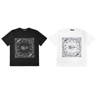 非零旦斯 复古美式腰果花bandanna原创短袖T恤小领口Popping衣服