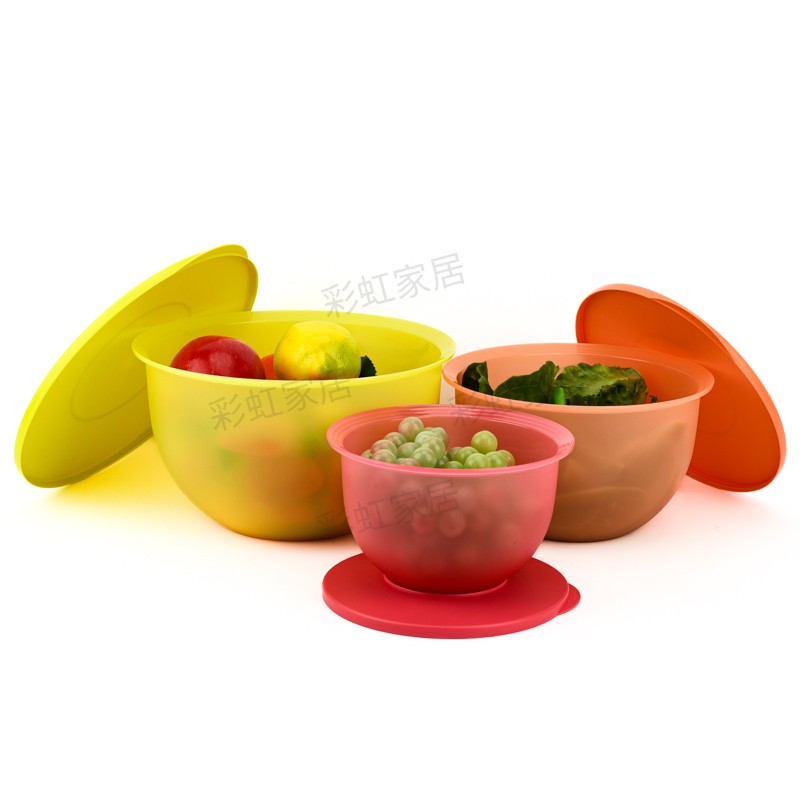 特百惠 奇妙套碗 冰箱冷藏密封水果蔬菜保鲜碗沙拉碗保鲜盒