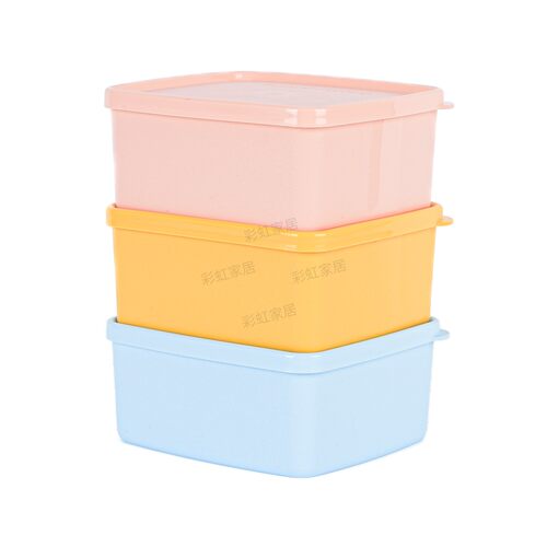 特百惠400ml方形便携水果保鲜盒