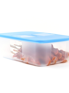 特百惠 1.7L冷冻保鲜盒 冰箱长方形冷藏收纳盒 大容量塑料储藏盒