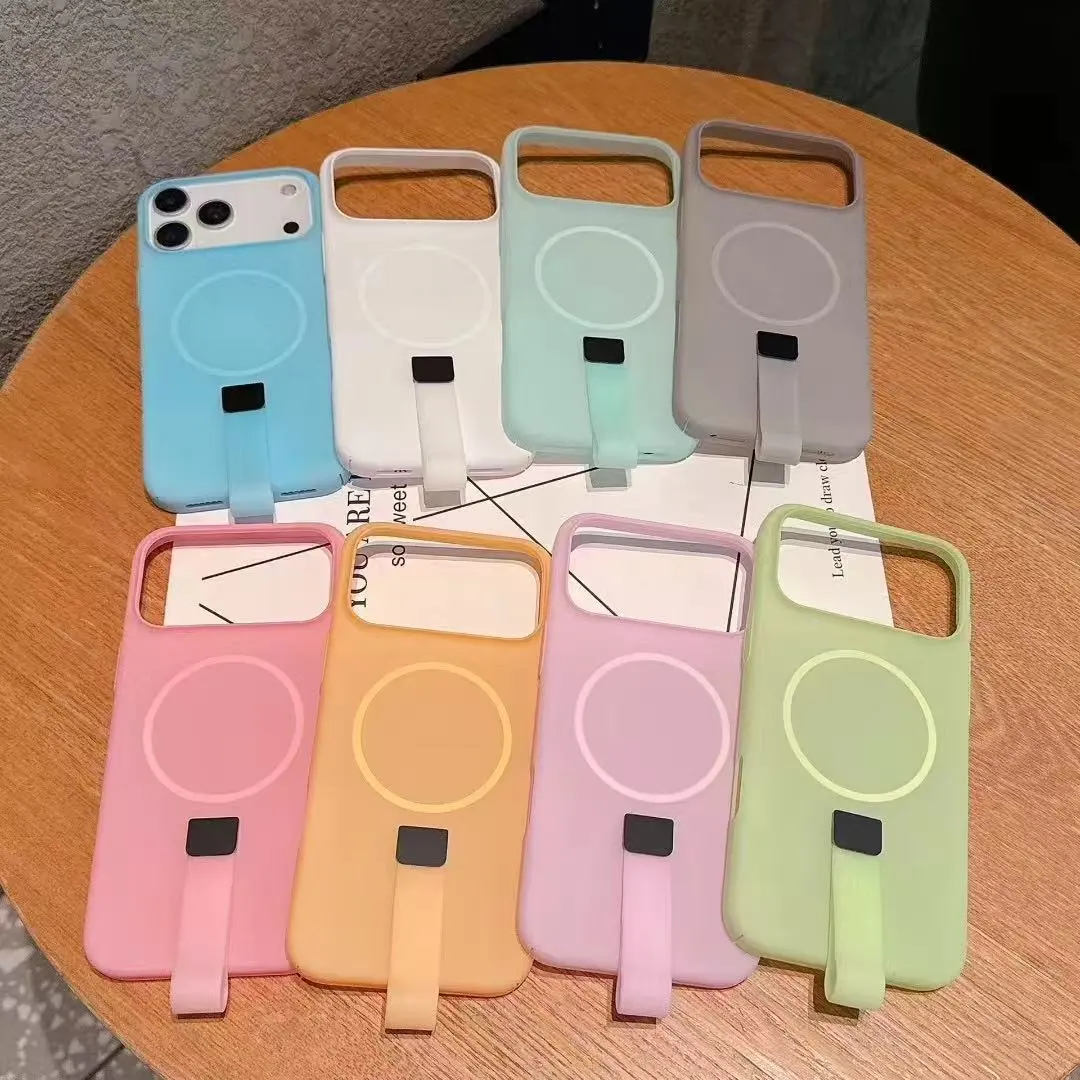 适用iPhone17PROMAX糖果小尾巴磁吸手机壳苹果16一体挂绳保护套PC