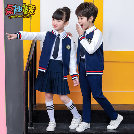 幼儿园园服秋冬装小学生英伦风校服新款春秋季运动会班服套装