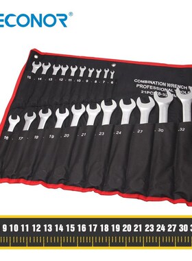 21 PCS Combination Wrench Set Spanner Kit Open and Box End M