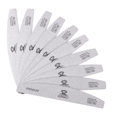 10pcs Zebra Nail Files  Washable Double Side Emery Board 15