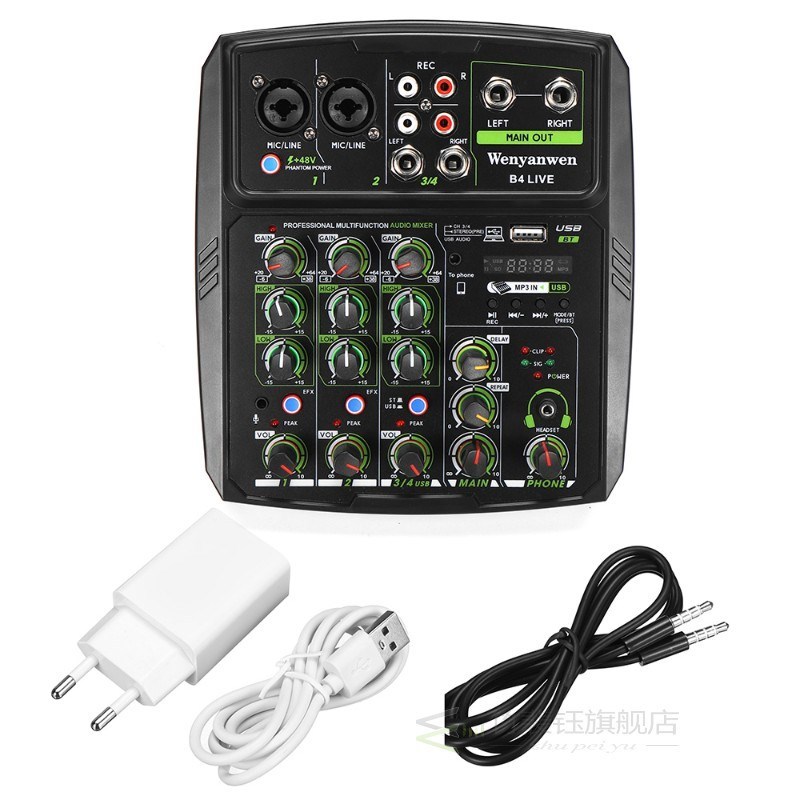 B6/B4 Audio Mixer Bluetooth Recording Sound Card Phone Live