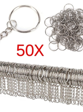 Silver Plated Metal Blank Keyring Keychain Split Ring Keyfob