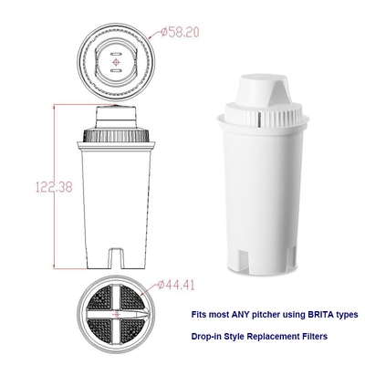 3pcs/Lot Replacement Filter Cartridges for Brita Classic Fil