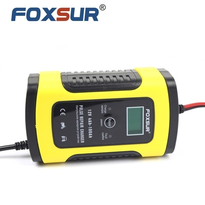 FOXSUR 12V 5A Pulse Battery Charger LCD Display, Motorcycl
