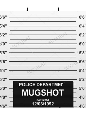 Custom Criminal Mug Shot Police Lineup Mugshot Photography