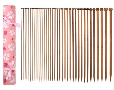 36-Pack Bamboo Knitting Needles Kit Beginner  Professional S